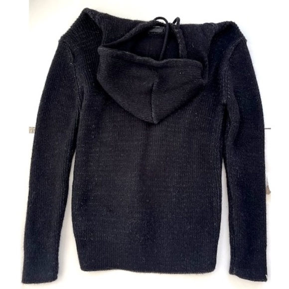 Lief Nelson Dark Black/Grey Hooded Sweater - Picture 5 of 6